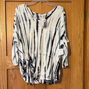 Karen Kane Tie Dye side tie top NWT